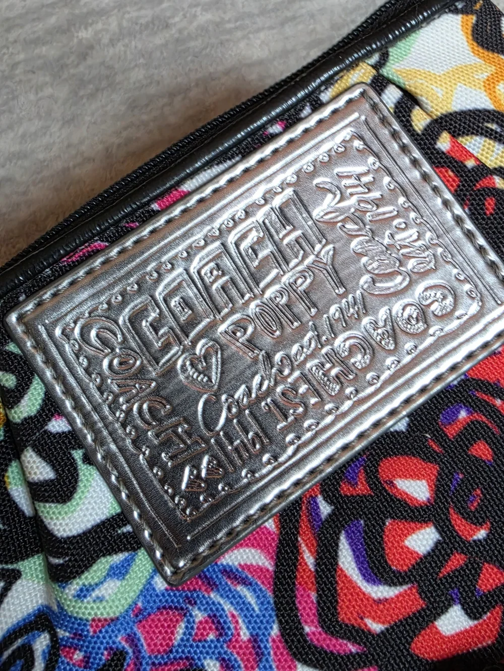 Coach Poppy Floral Graffiti Wristlet